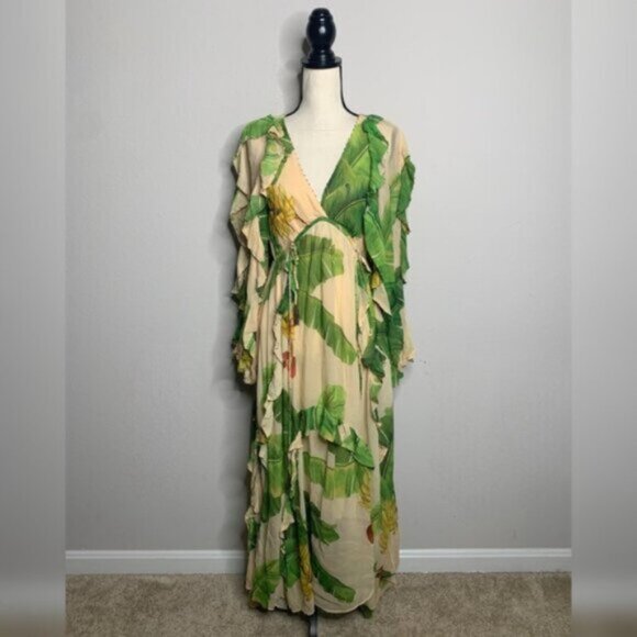 NWT Farm Rio Fresh Banana Maxi Dress - Picture 6 of 17